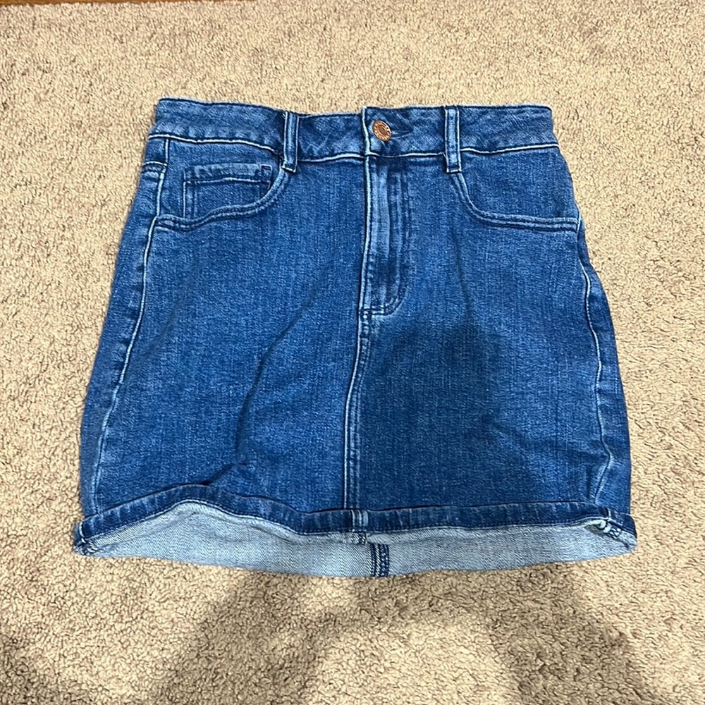 blue jean skirt